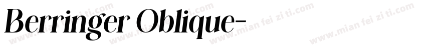 Berringer Oblique字体转换
